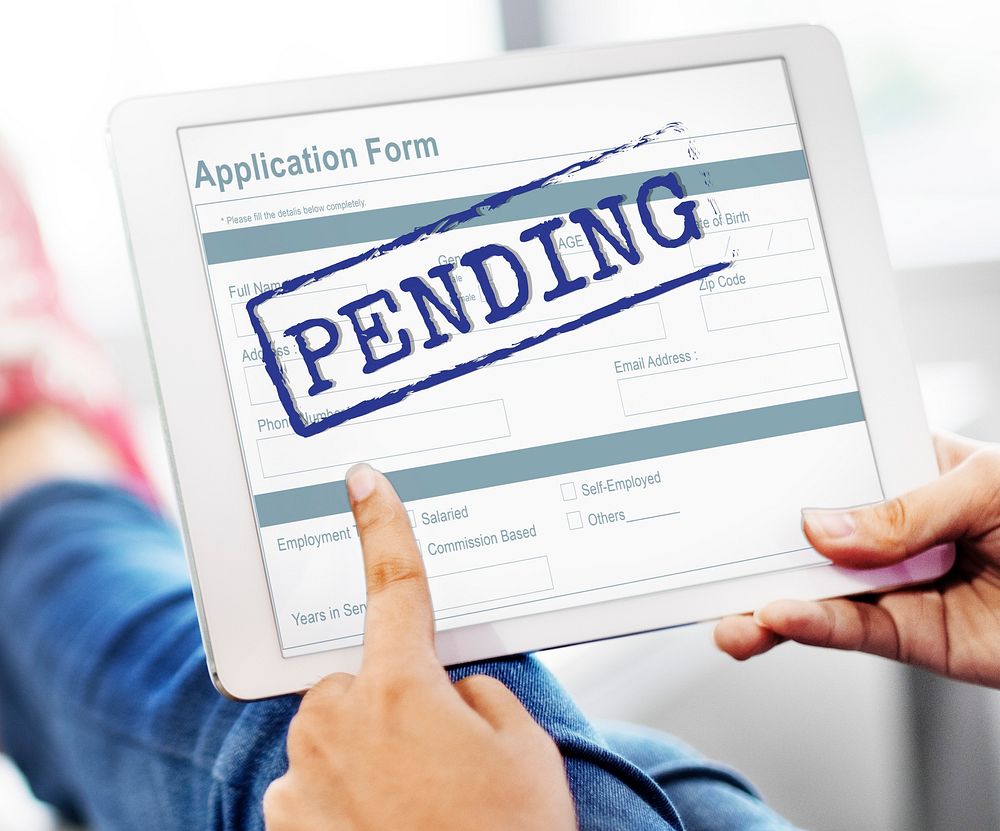 Pending Application Form Document Reply Concept