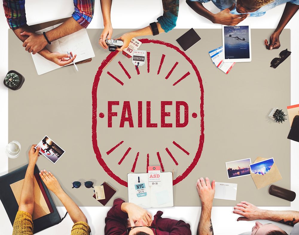 Failed Fiasco Loss Unsuccessful Graphic Concept