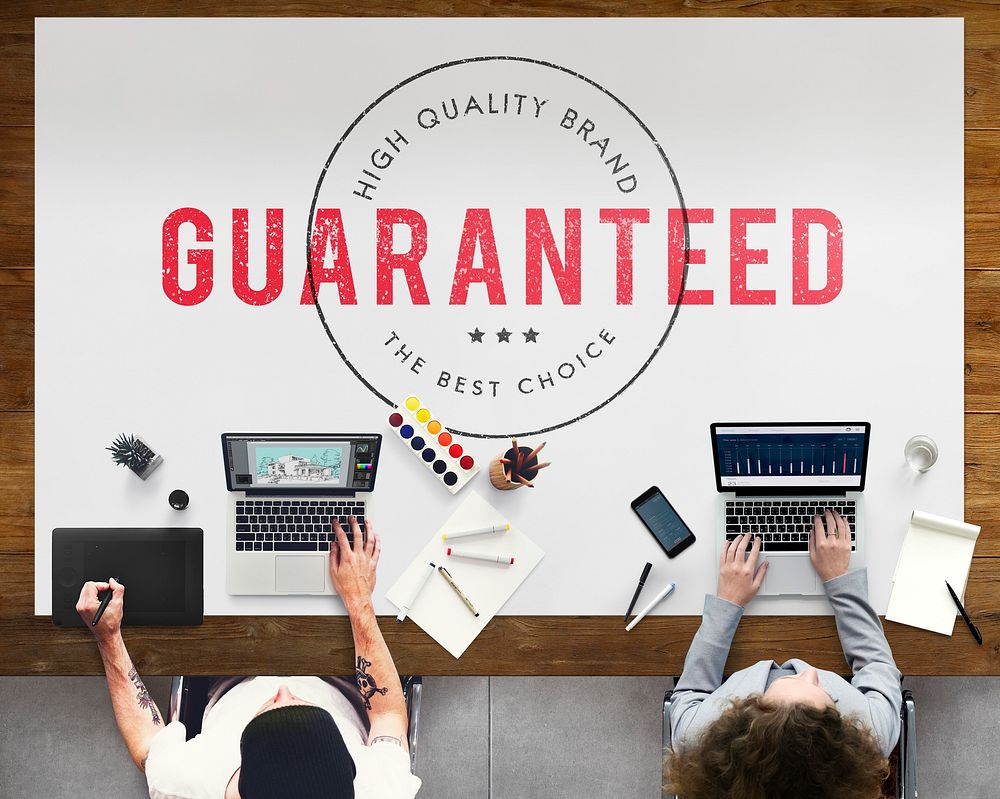 Quality Service Guaranteed Premium Quality Concept