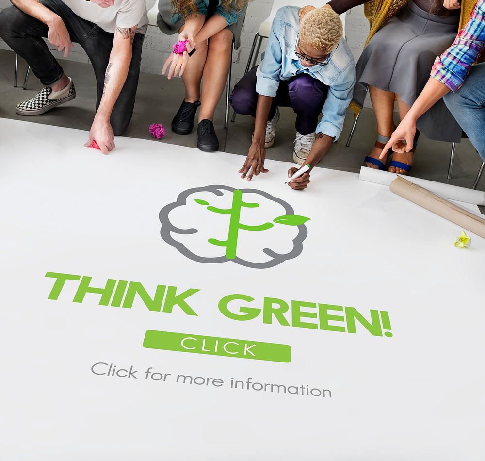 Go Green Refresh Think Green Concept