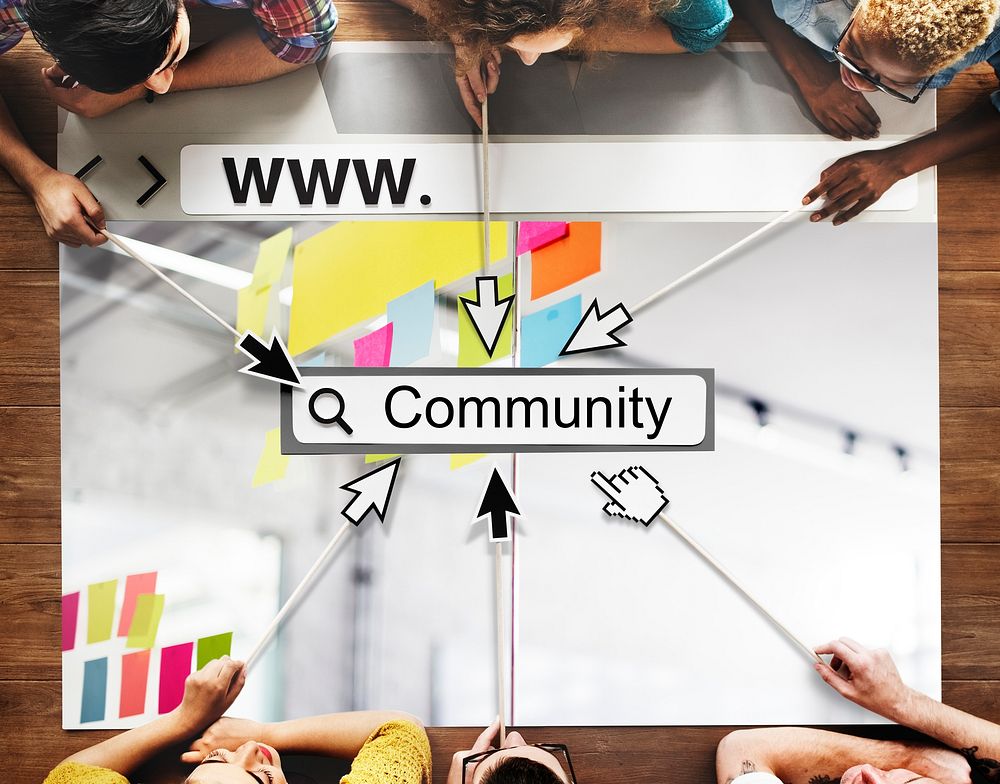 Community Group Website Web Page Online Technology Concept