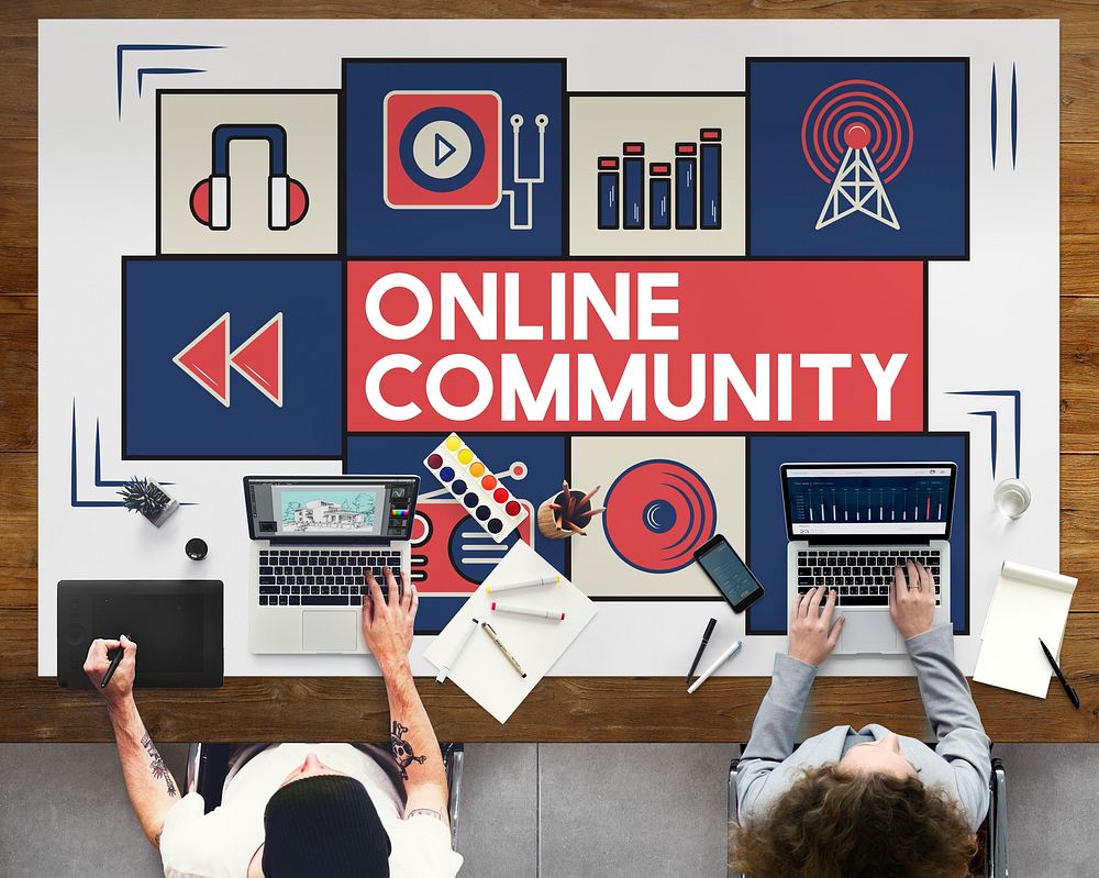Online Community Connection Society Social Concept