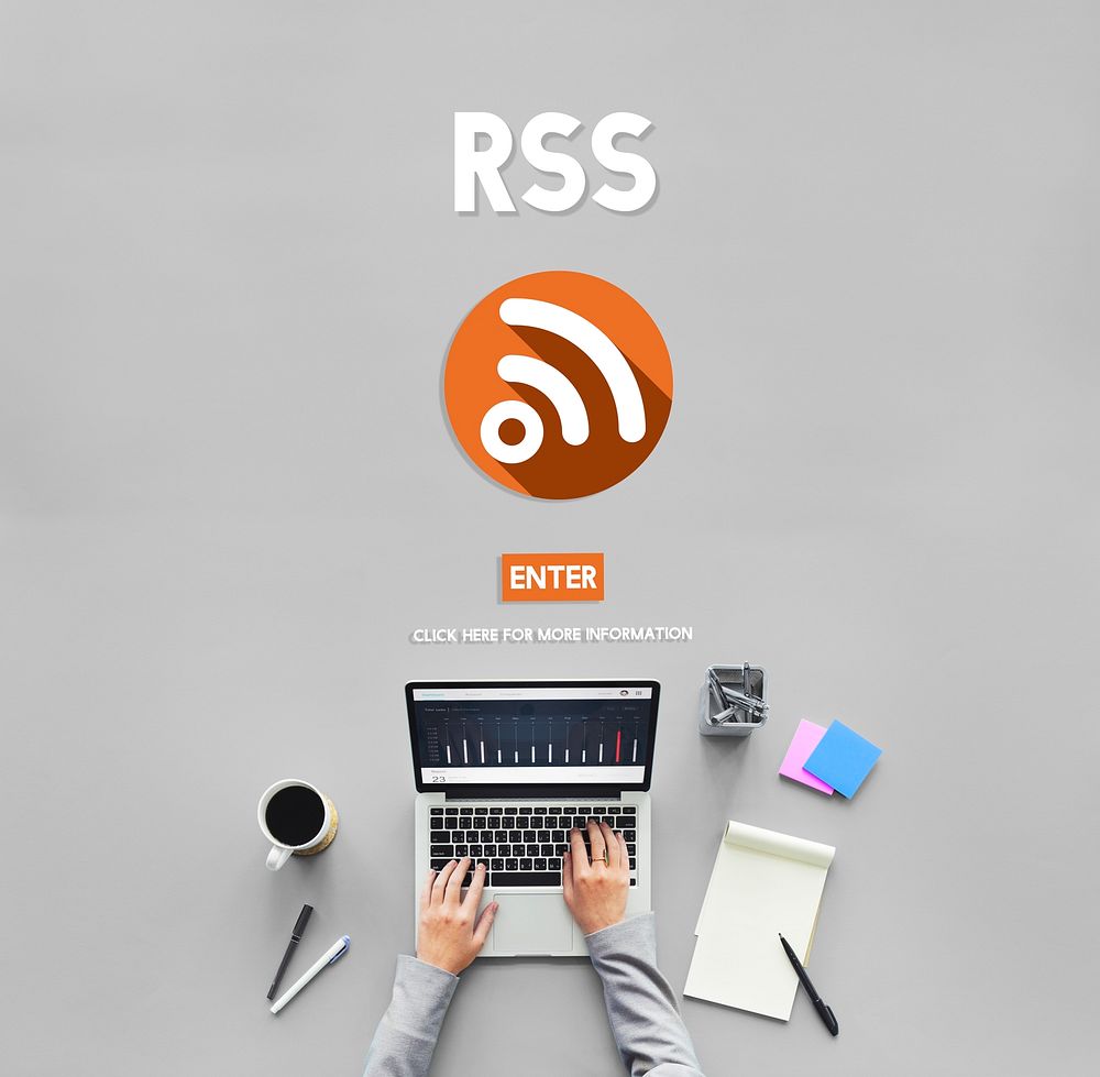 RSS Digital Announcement Network Technology Concept