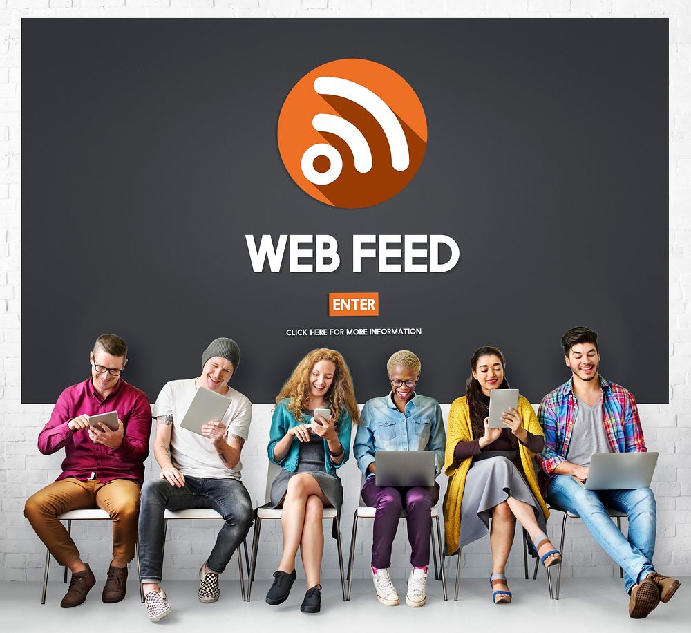 Web Feed Hashtag Internet Content Digital Media Concept