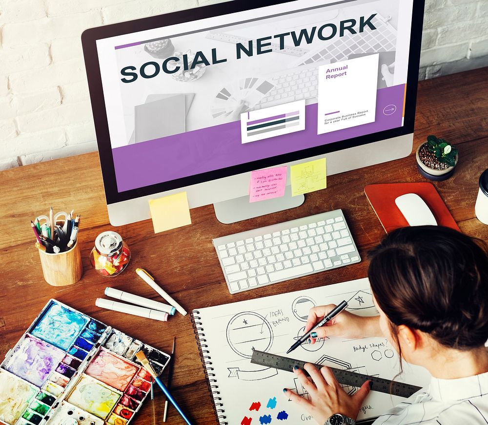 Social Media Communication Networking Concept
