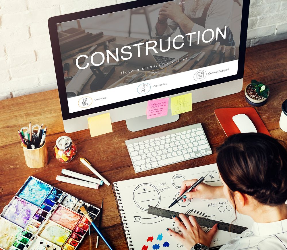 Renovation Repair Construction Design Website Concept