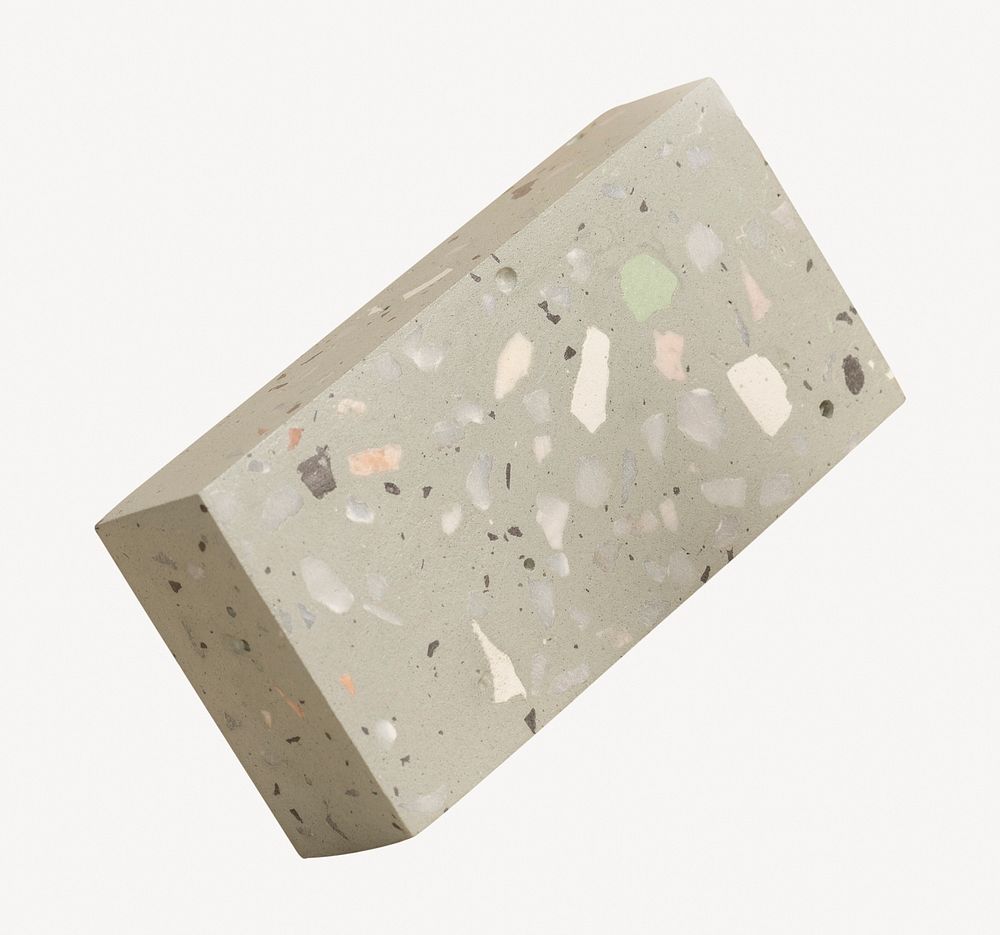 Terrazzo paper weight, isolated object