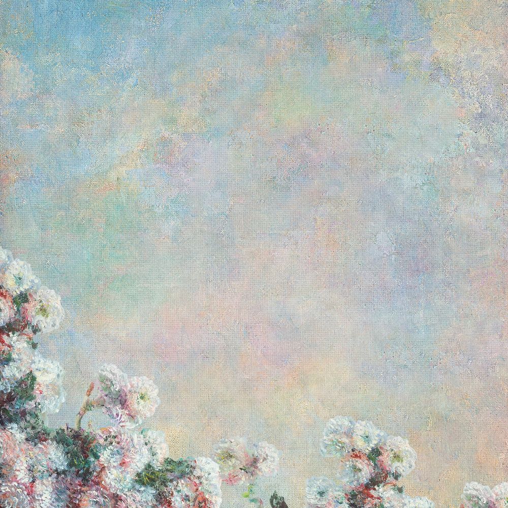 Vintage floral background remixed from the artworks of Claude Monet.