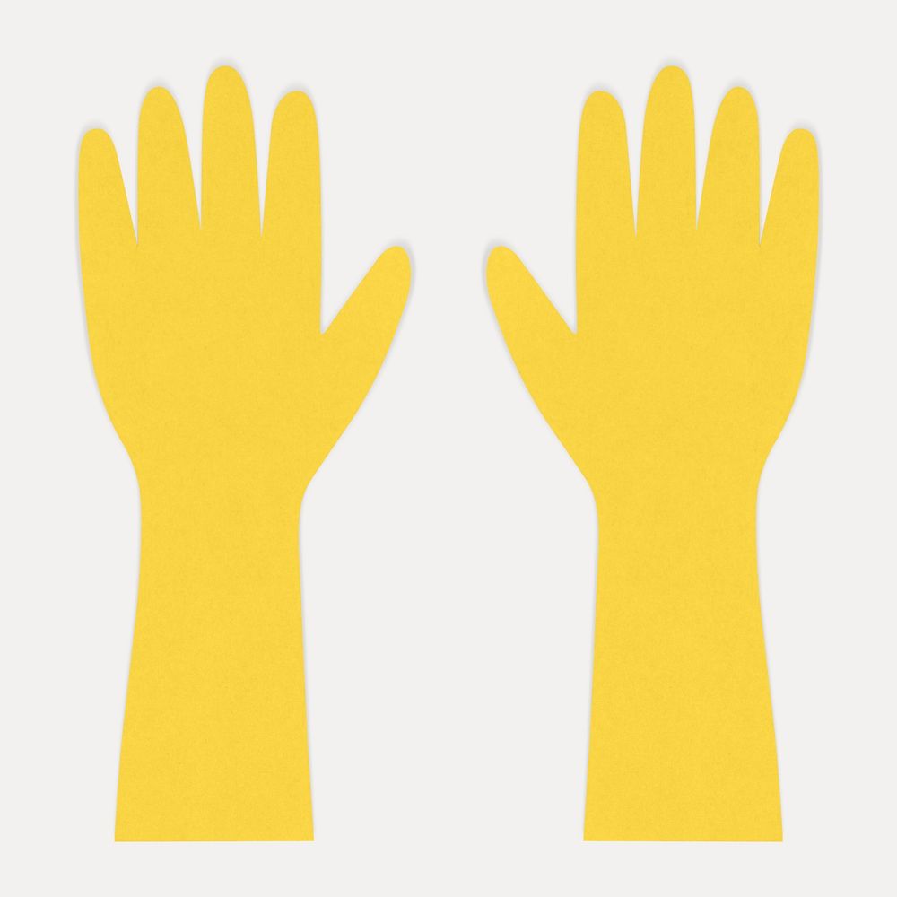 Pair of raised human hands mockup