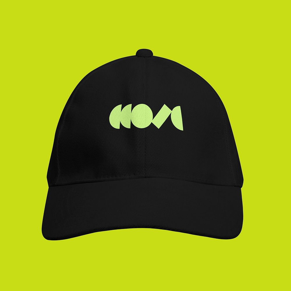 Editable black baseball cap mockup, street fashion design psd