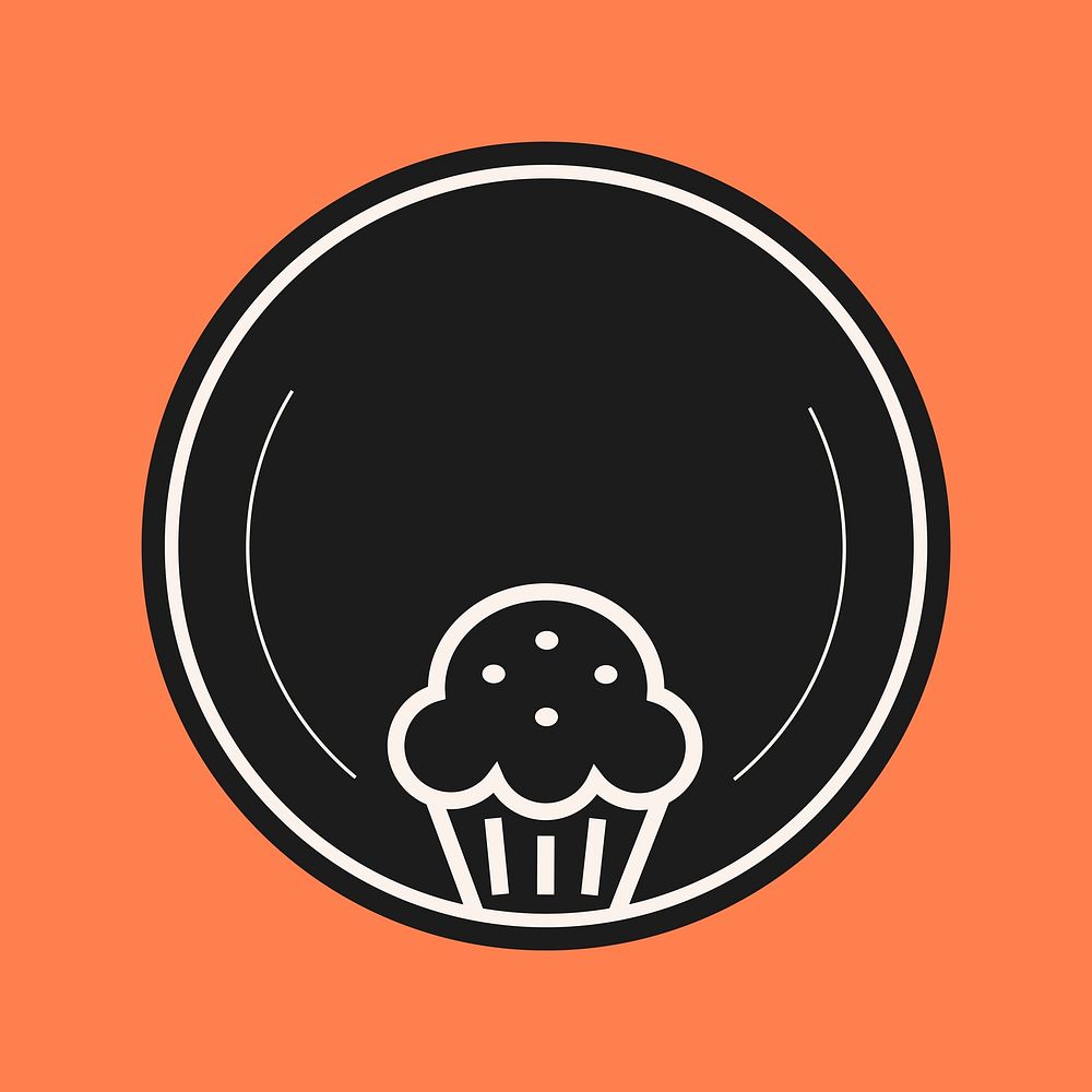 Bakery icon element in black color