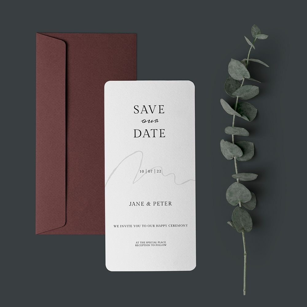Aesthetic wedding invitation cards