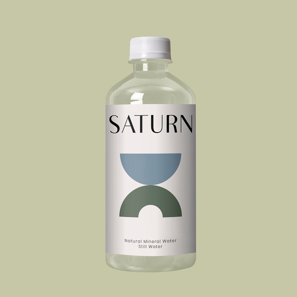 Minimal water bottle, product packaging design