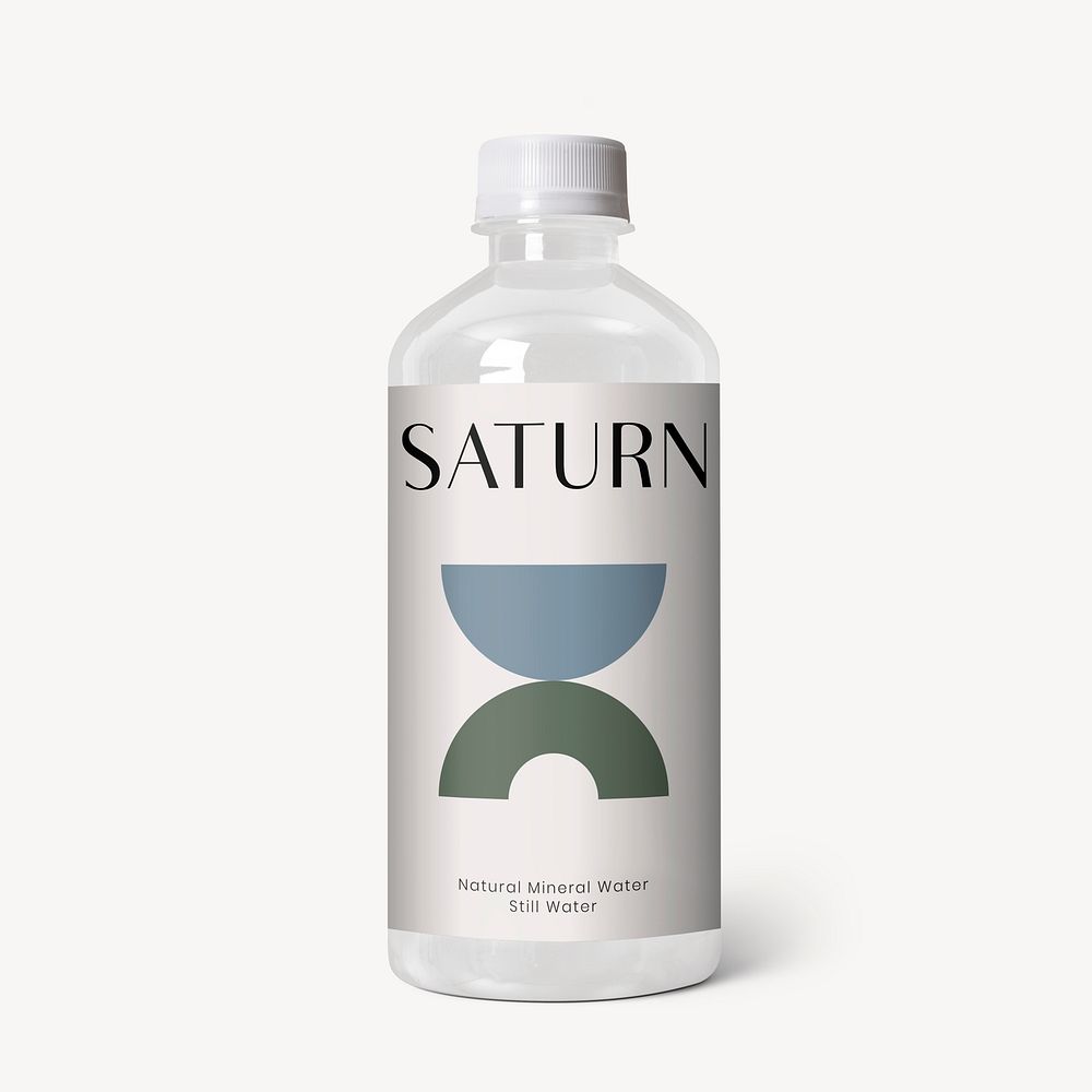 Minimal water bottle, product packaging design