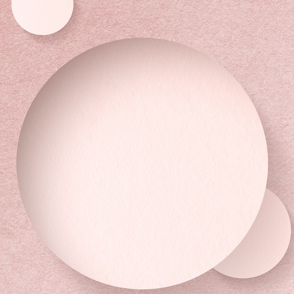 Round shape on a pink concrete textured background illustration