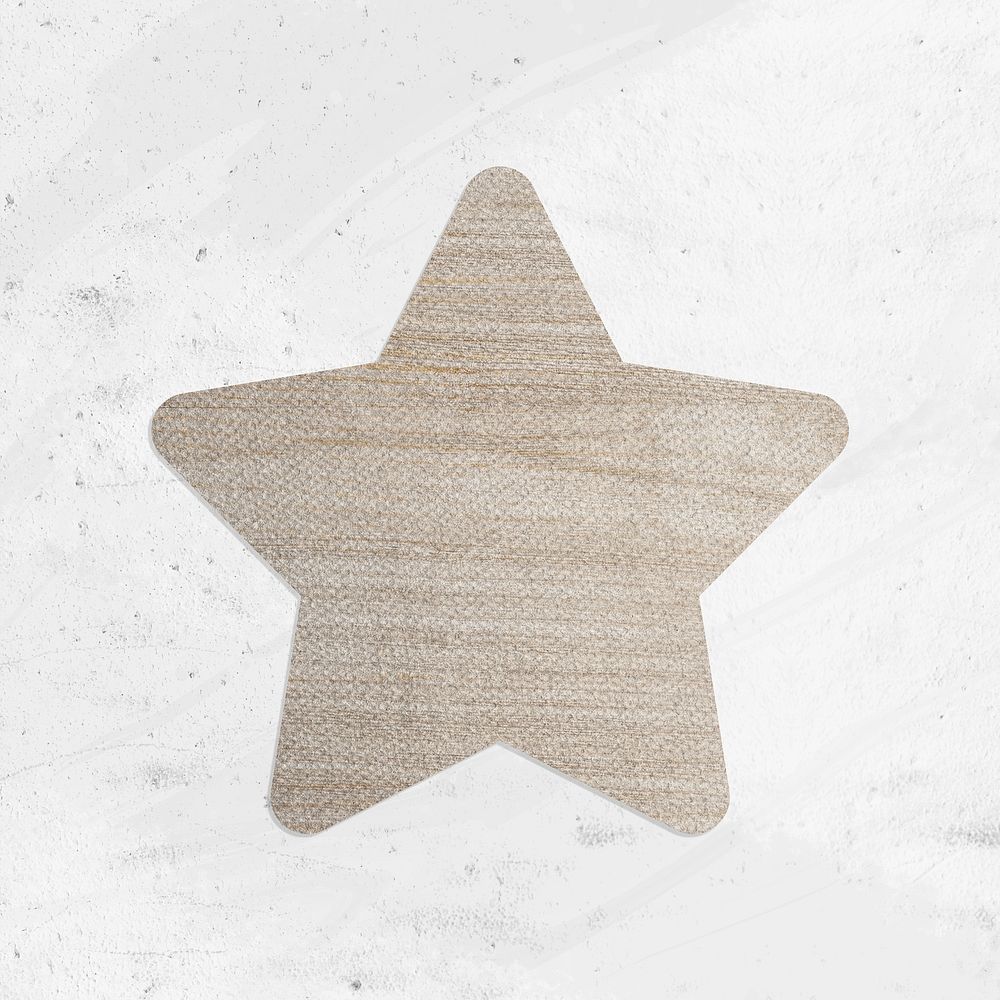 Wooden textured star icon