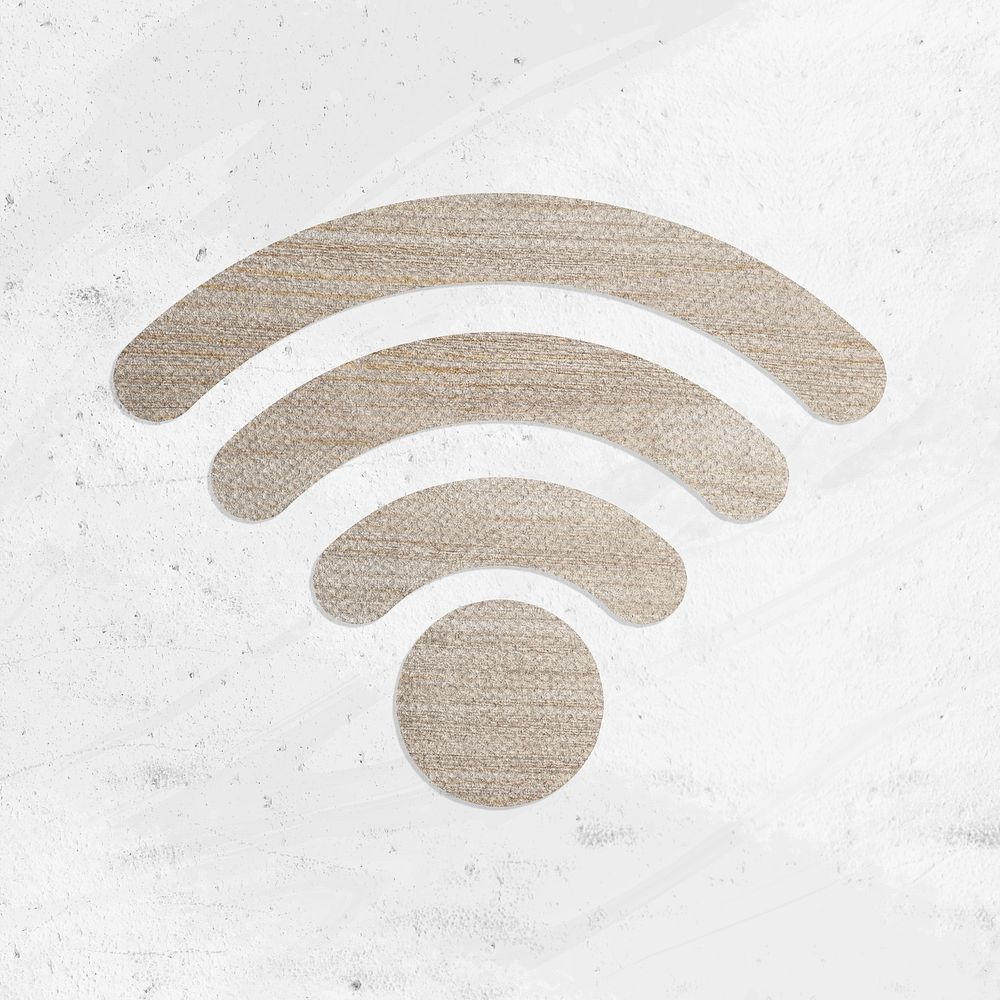 Beige wood wifi icon