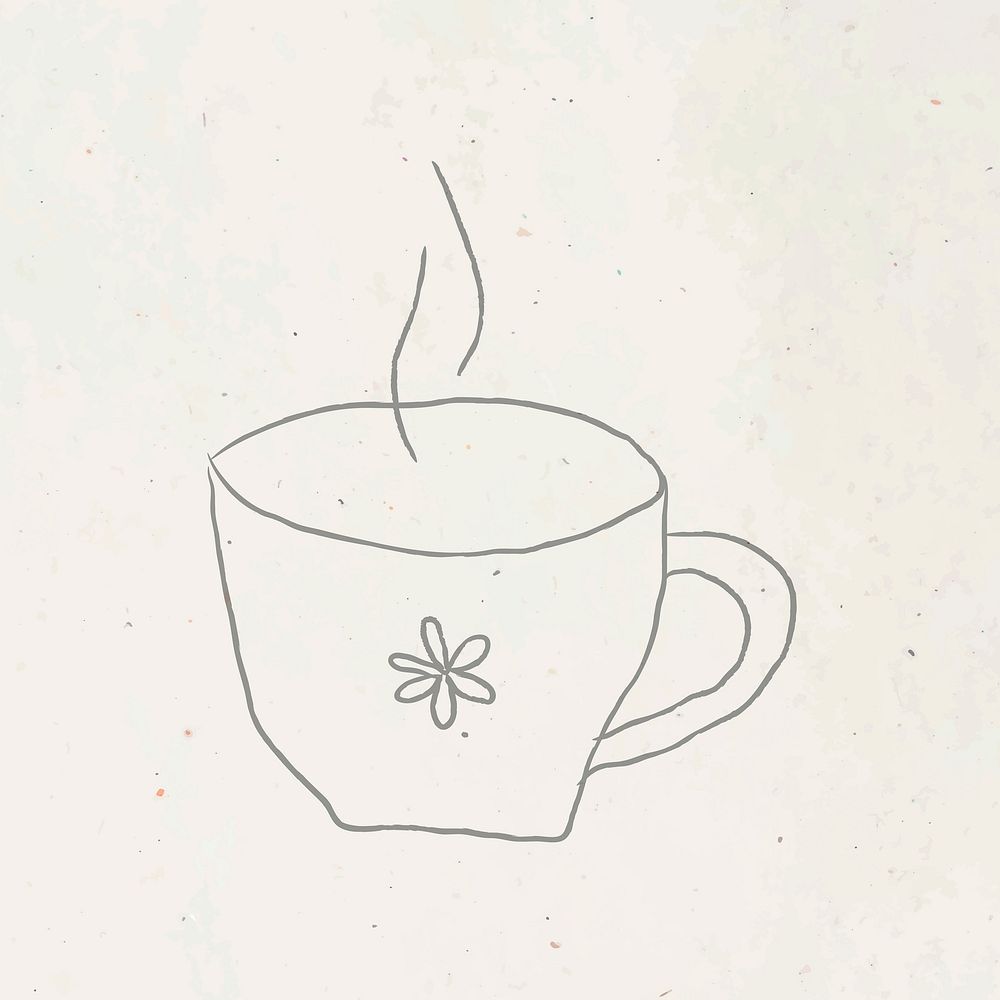 Cute cup doodle style journal vector