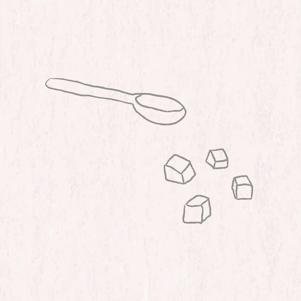 Sugar cube doodle journal sticker vector