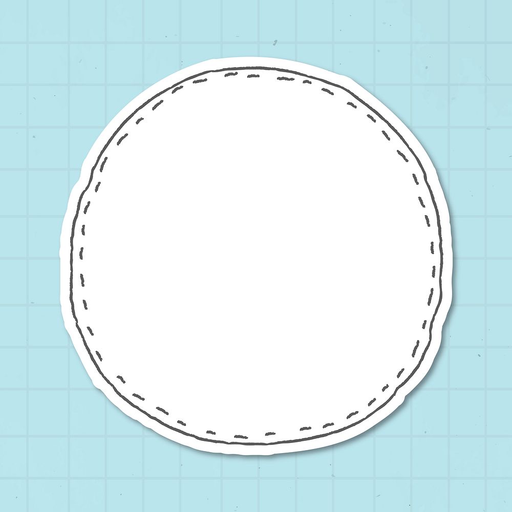 Doodle journal sticker design element vector