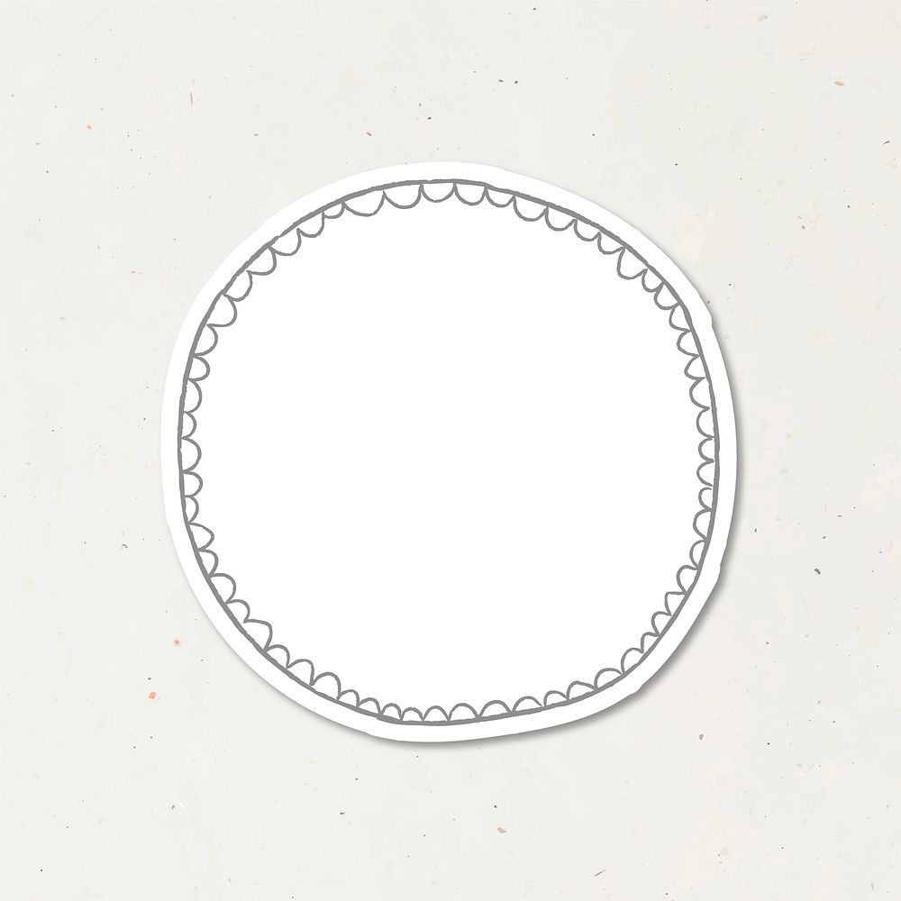 Doodle journal sticker design element vector