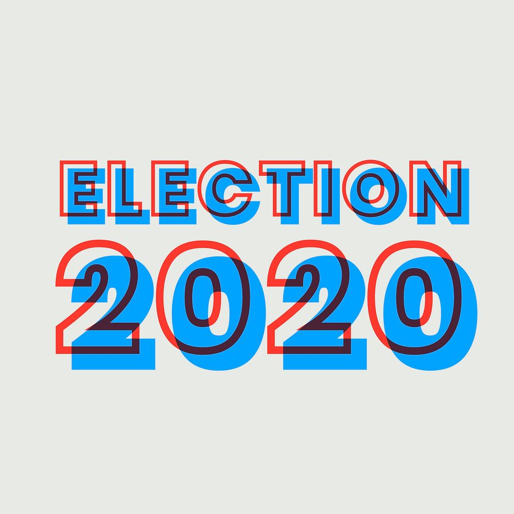 Election 2020 multiply font vector typography word