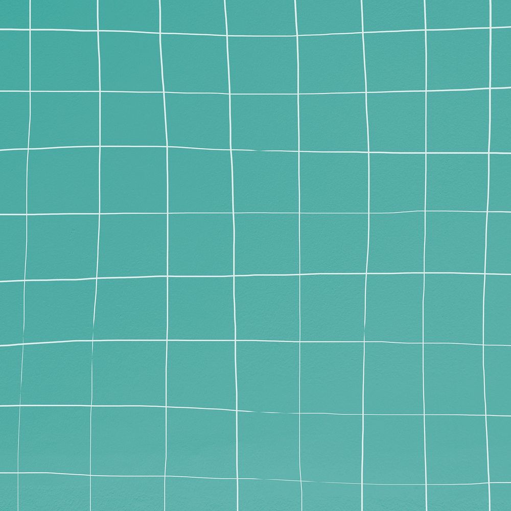 Grid pattern turquoise square geometric background deformed