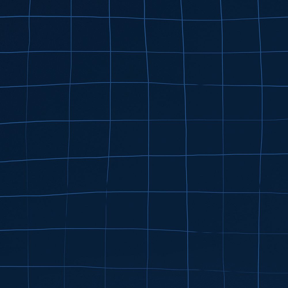 Grid pattern navy blue square geometric background deformed