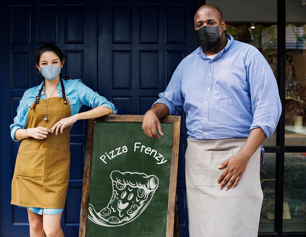 Pizza restaurant owners during Covid-19