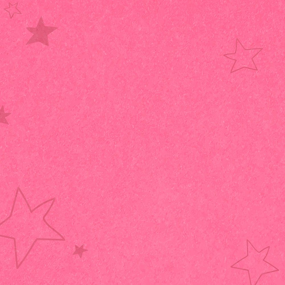 Hot pink vector hand drawn stars textured pattern for kids
