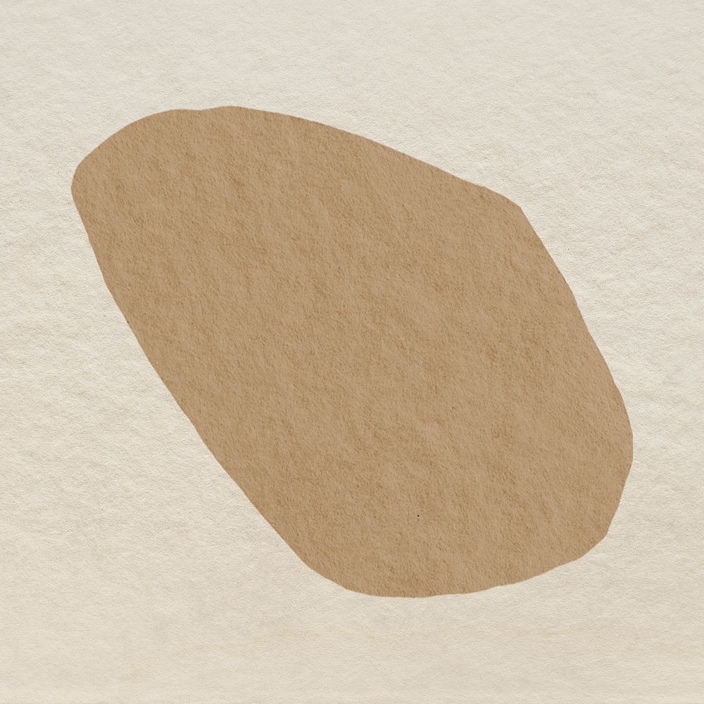 Abstract textured shape element in brown tone design