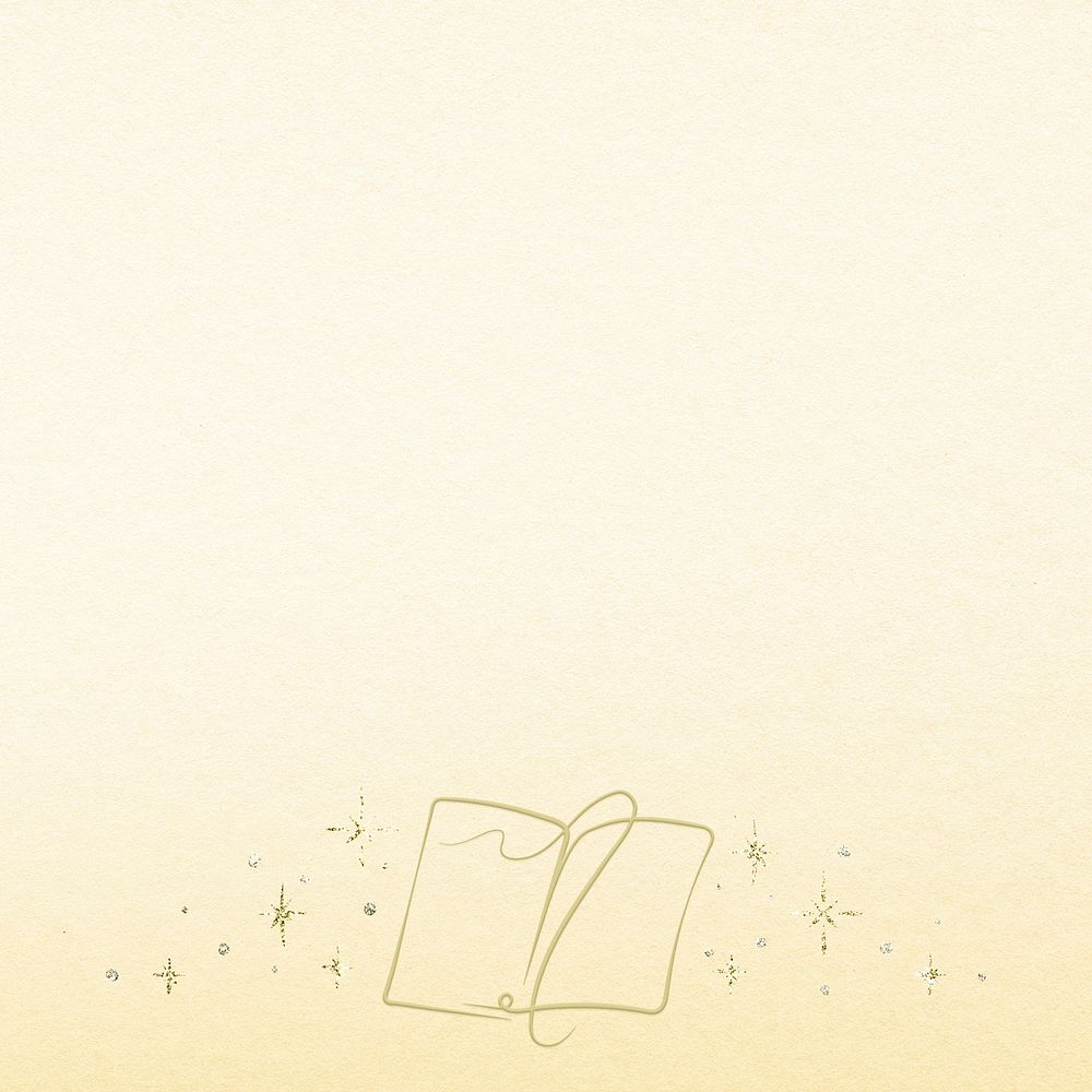Yellow background with doodle tome book