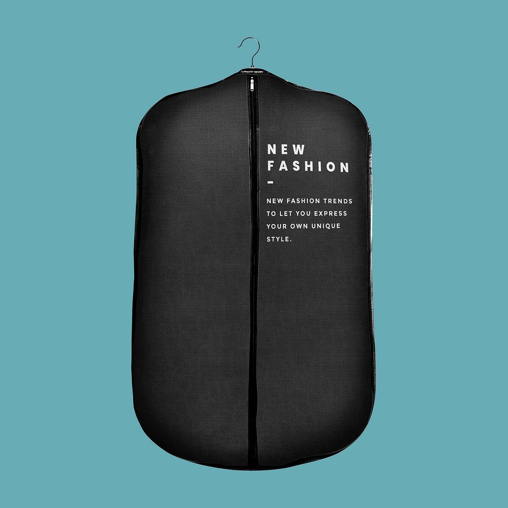 Suit cover bag mockup, realistic design psd