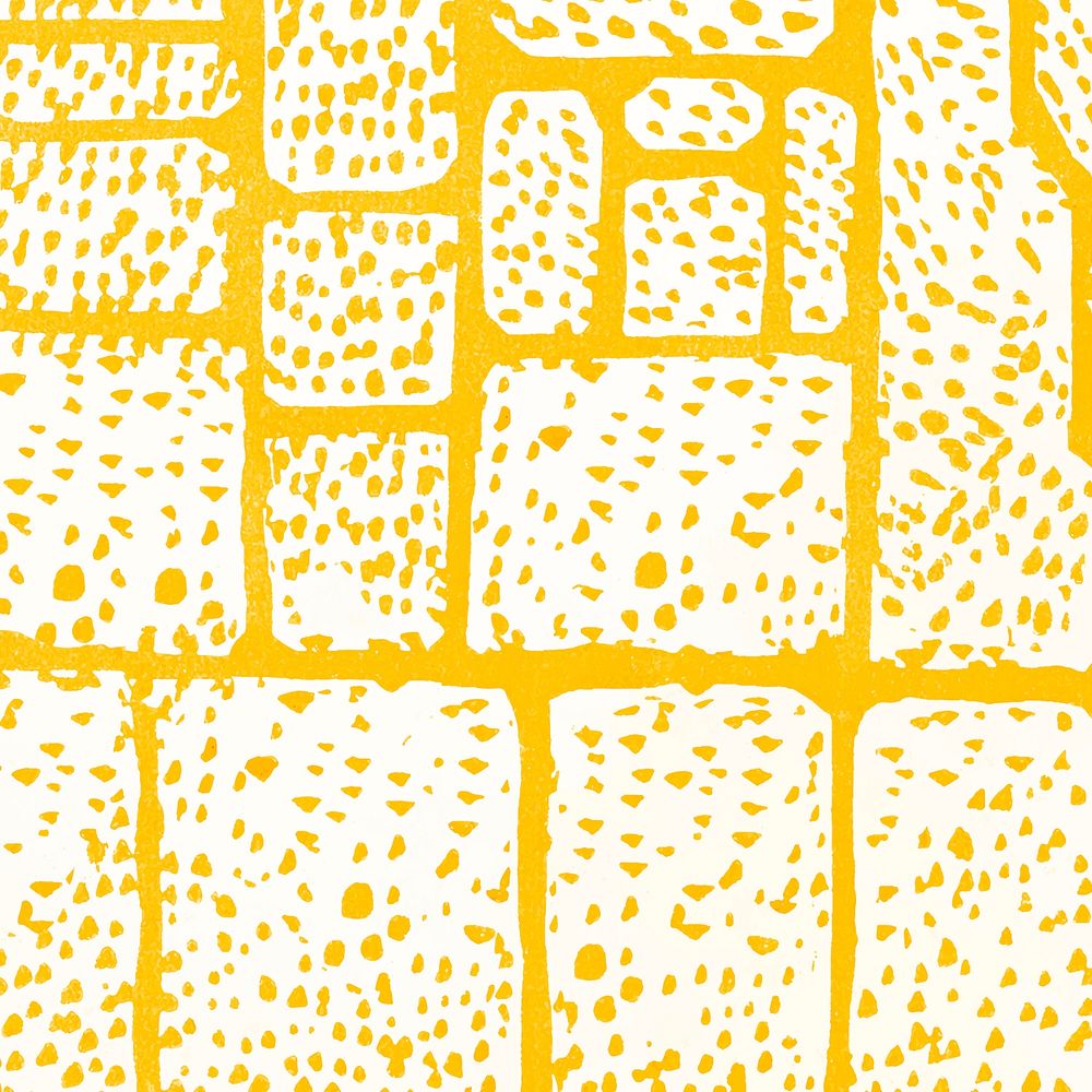 Yellow terrazzo background vector with brick wall, remixed from artworks by Moriz Jung