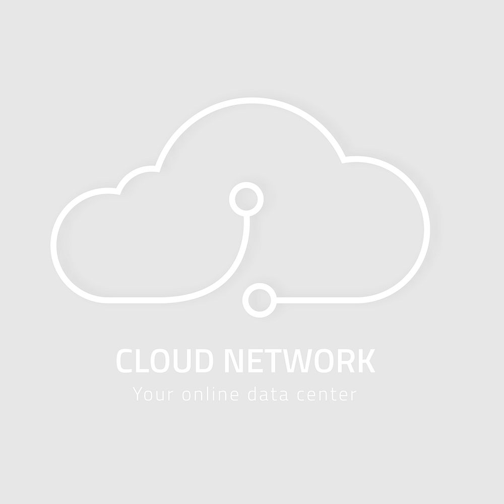 Minimal cloud icon digital networking system