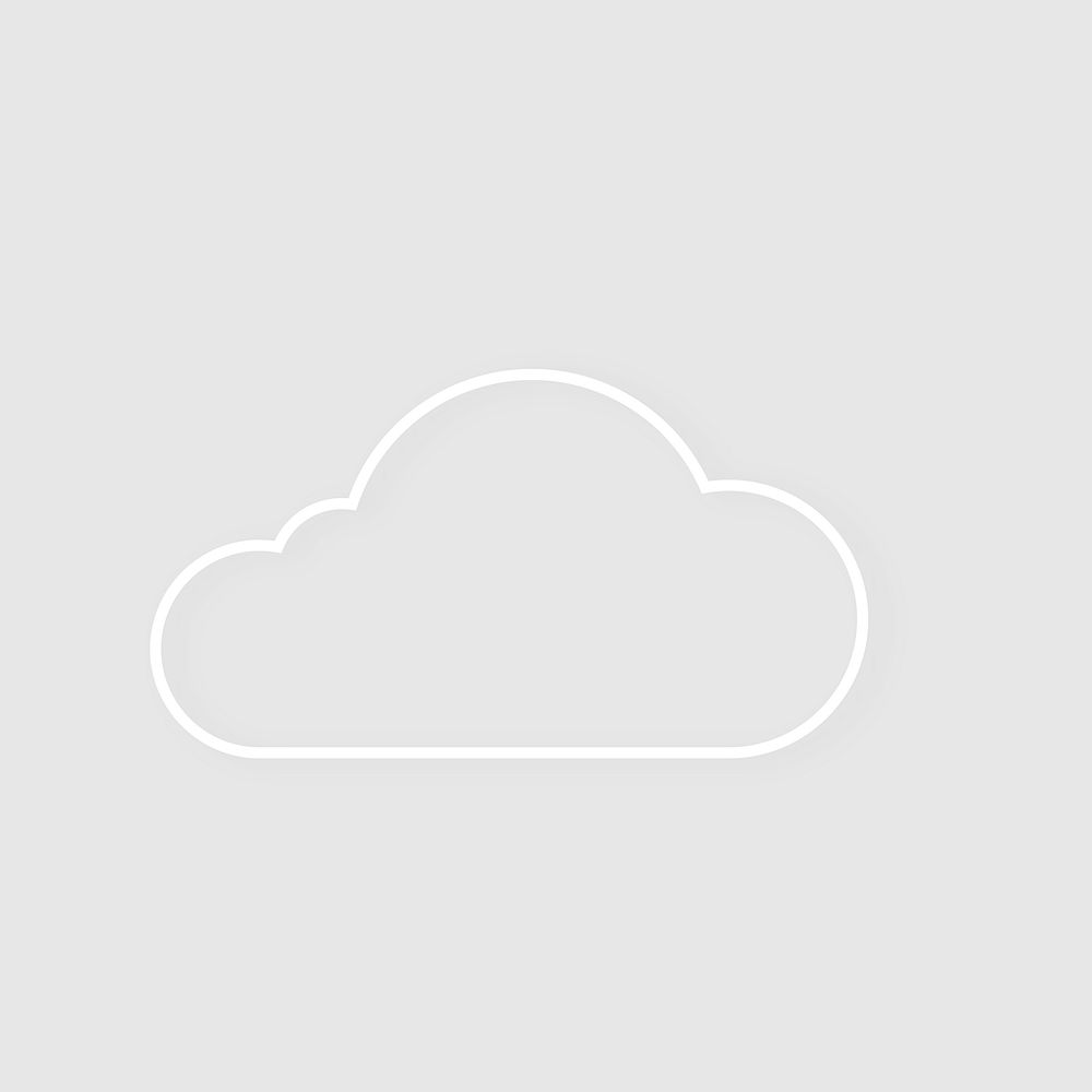 Minimal cloud icon digital networking system