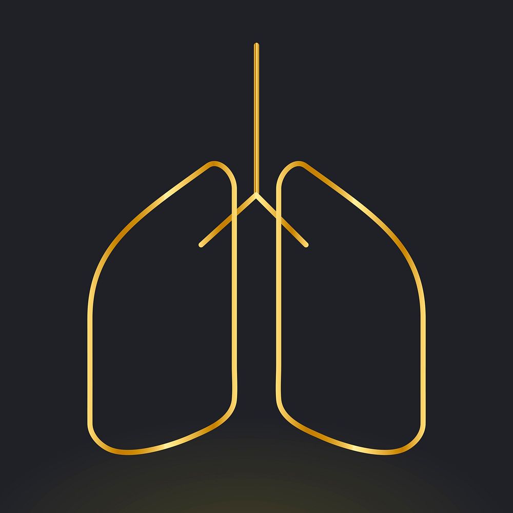 Lungs icon for respiratory system smart healthcare