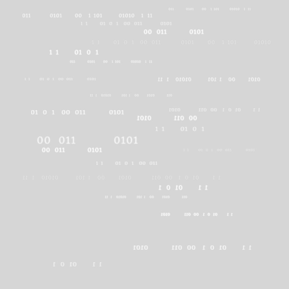 Binary code pattern vector on gray background
