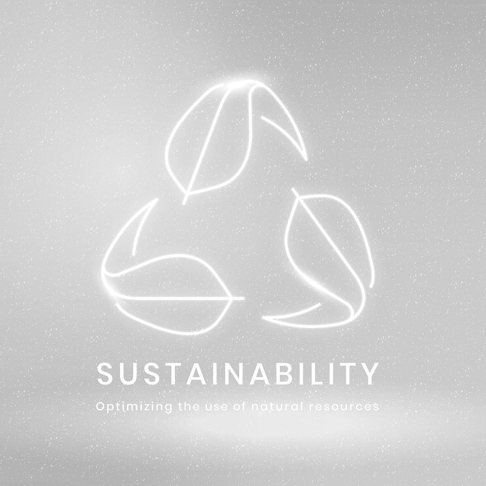 Sustainability environmental logo with text