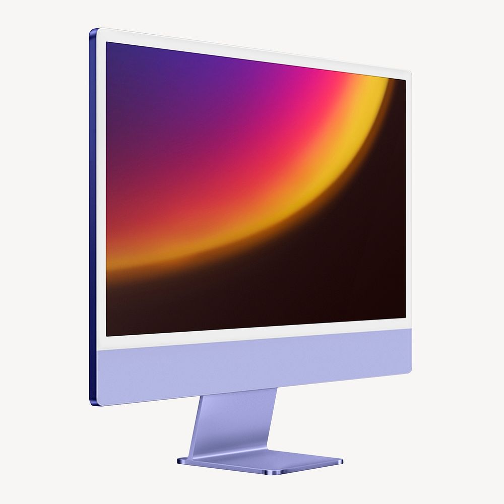 Computer desktop screen  mockup,  editable digital device psd
