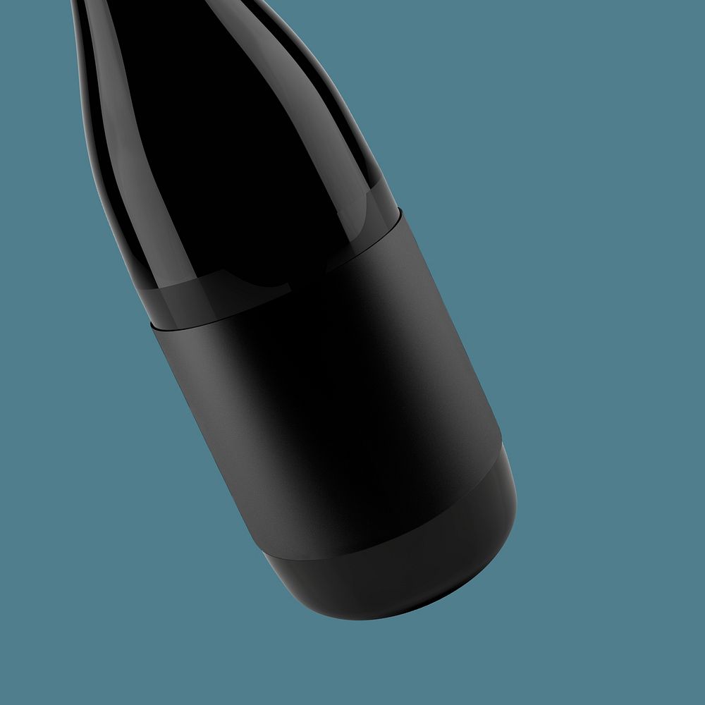 Wine label mockup, editable bottle design psd