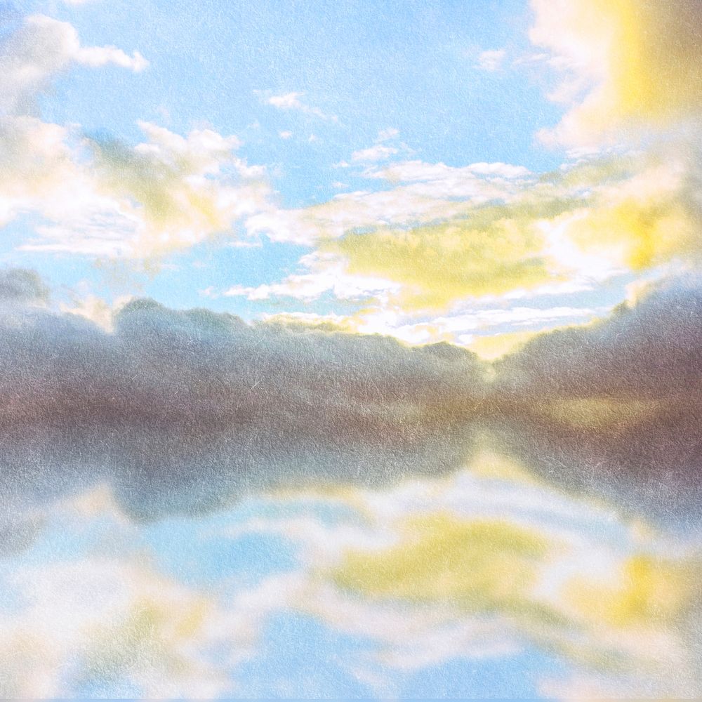 Heaven aesthetic background, blue cloudscape