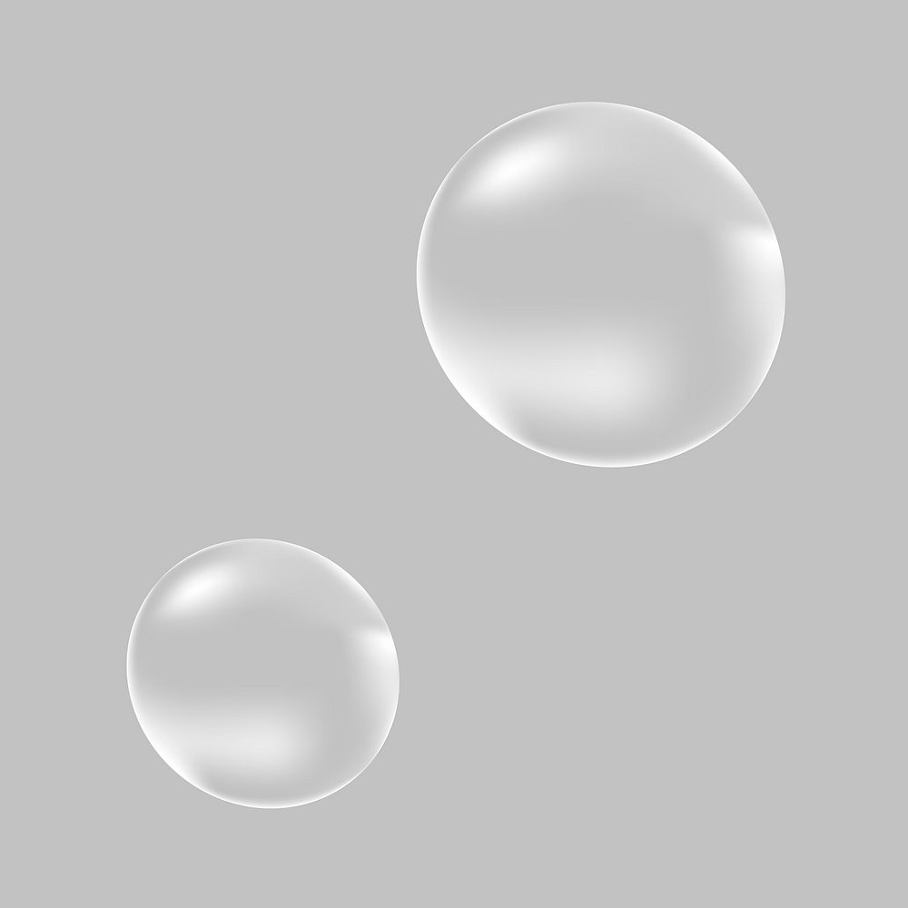 Floating bubbles, clear, transparent design vector