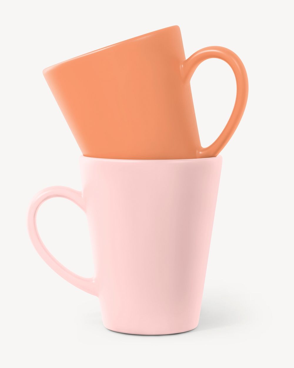 Ceramic coffee mug mockup, pastel design psd