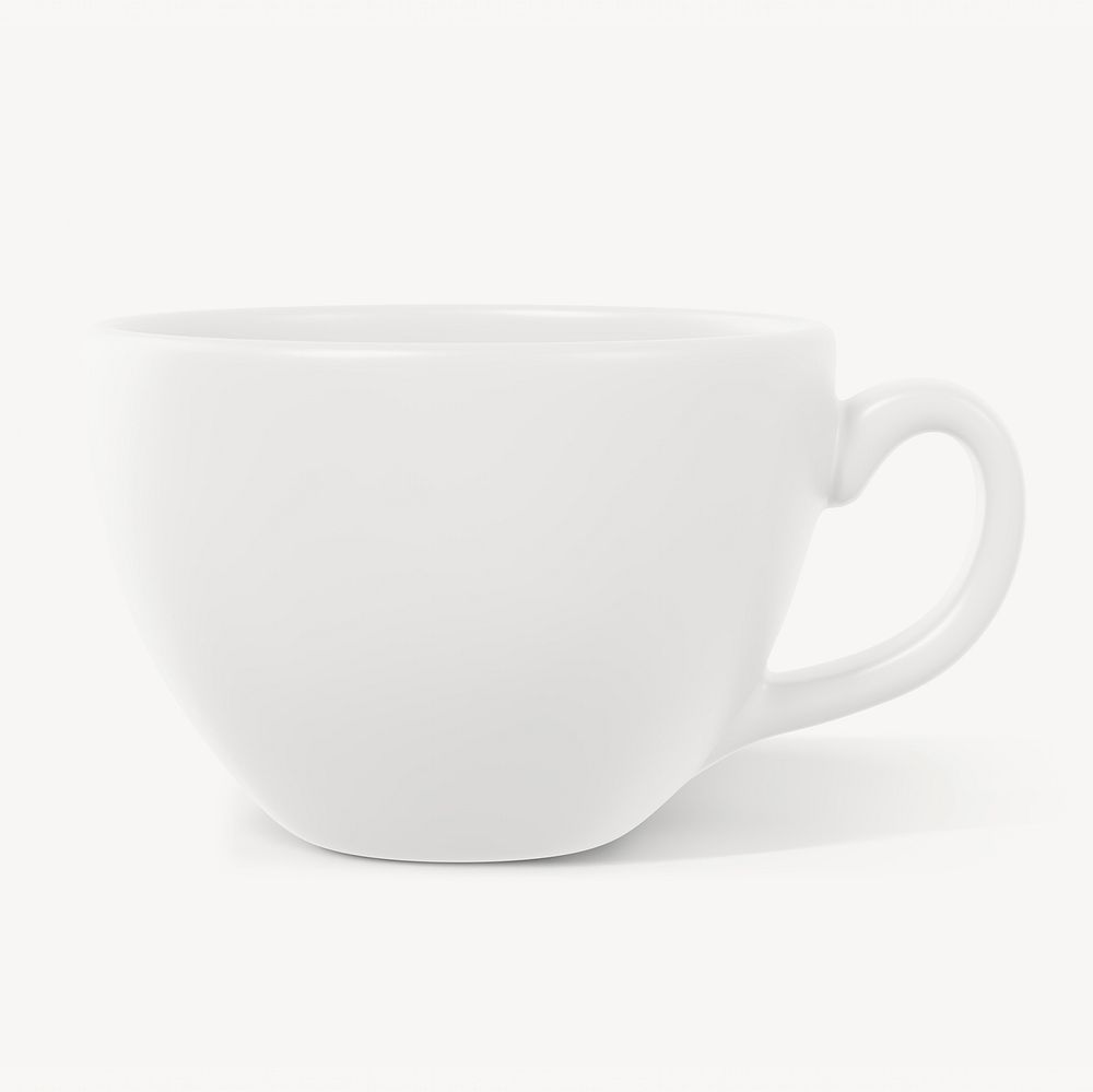 White coffee cup, product design with blank space