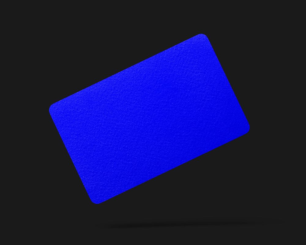 Business card, blue 3D rendering design