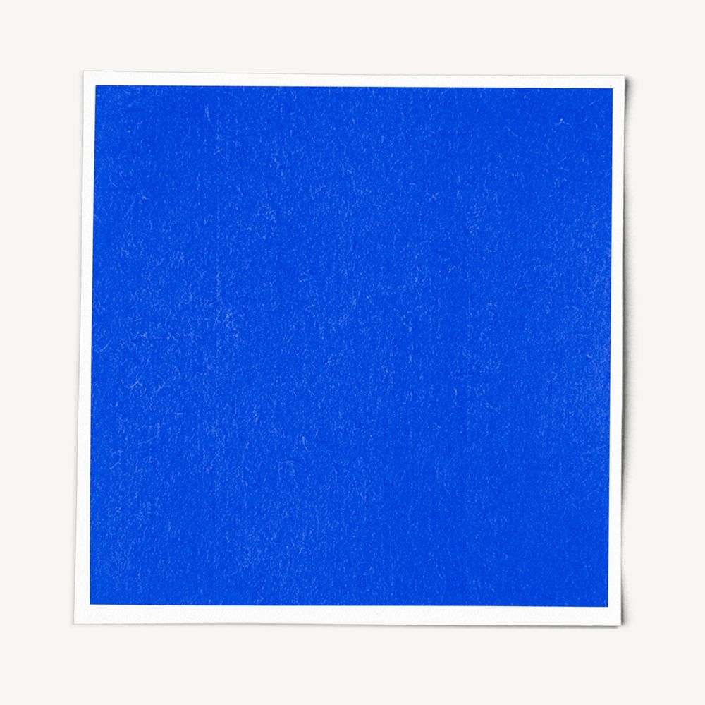 Blue square poster, realistic paper with blank design space