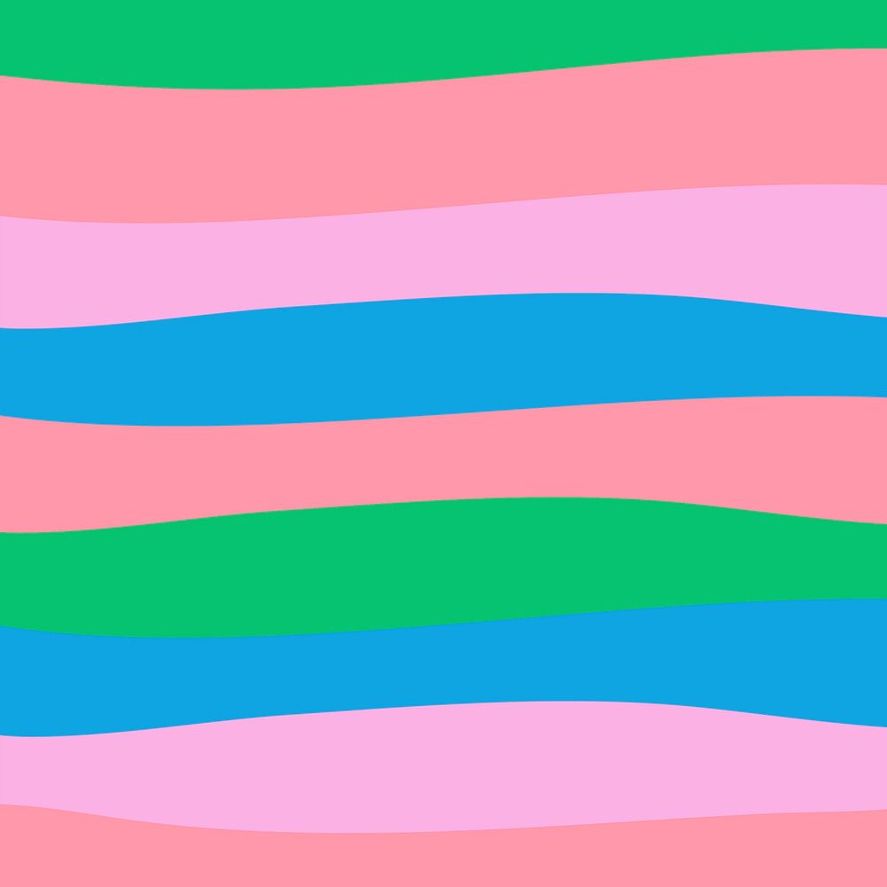 Pink wavy stripes background, cute pattern design vector
