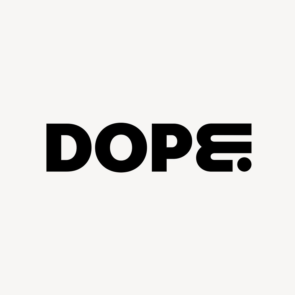 Dope, business logo template, professional design psd