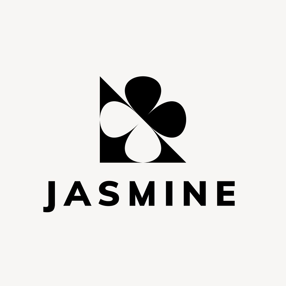 Jasmine leaf logo template, professional design psd